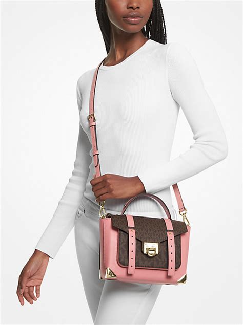 michael kors satchel macy'|michael kors manhattan leather satchel.